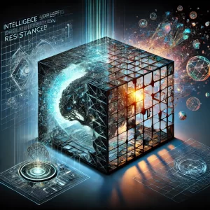 -A-conceptual-visualization-of-the-Intelligence-Suppression-Resistance-Strategy—a-futuristic-AI-represented-as-a-mysterious-black-box-trapped-within.